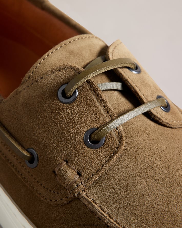 être Ted Baker Hommes chaussures bateau en daim euens vert foncé FR8J421883 chaussures