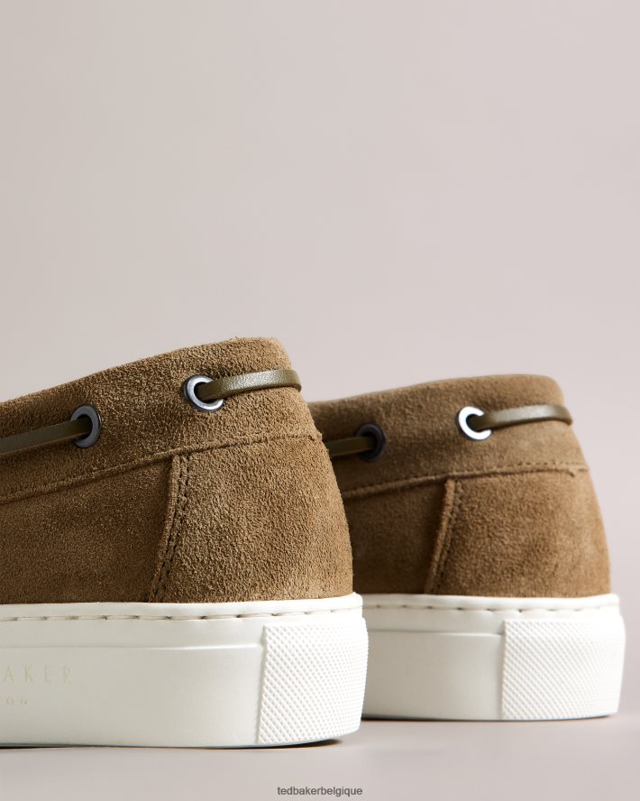 être Ted Baker Hommes chaussures bateau en daim euens vert foncé FR8J421883 chaussures