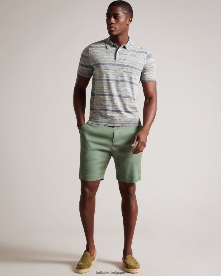 être Ted Baker Hommes espadrilles mules en daim hensin vert foncé FR8J421916 chaussures