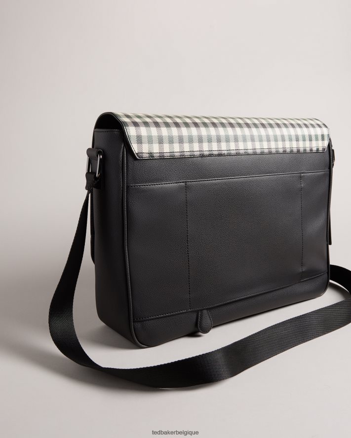 être Ted Baker Hommes sac messager en PU à carreaux House Check de Portrey marine FR8J421737 Sacs