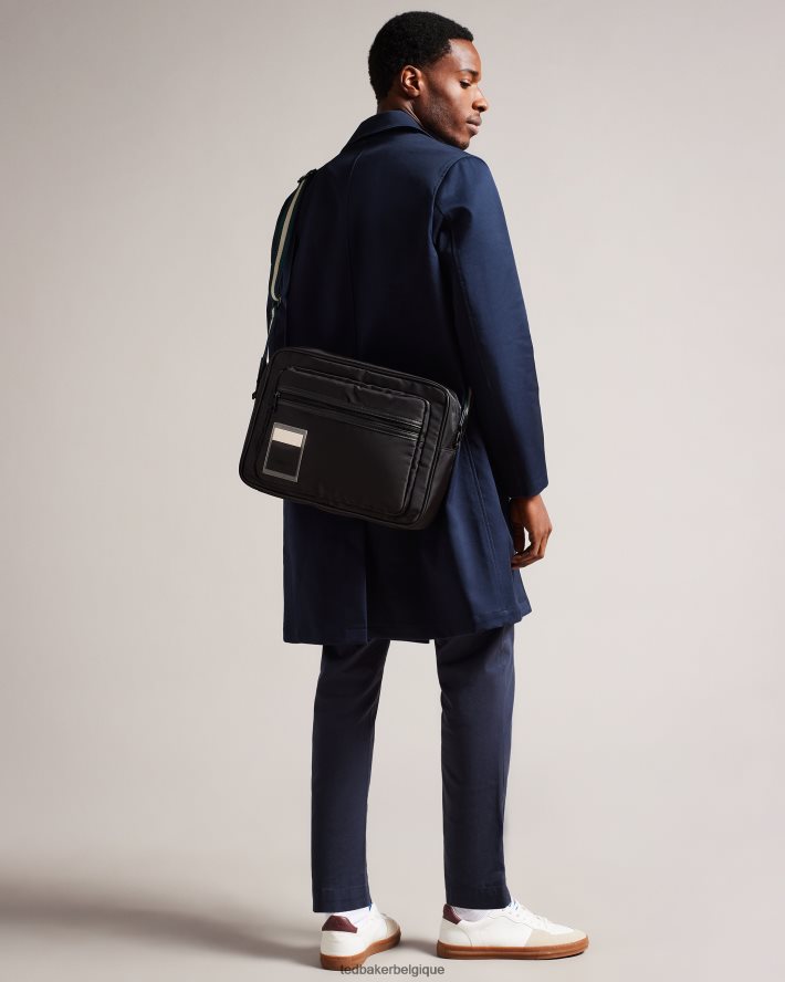 être Ted Baker Hommes sac messager sport rétro en sergé Matts noir FR8J421760 Sacs