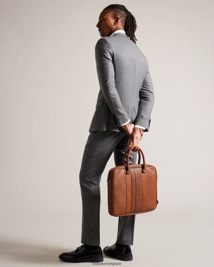 être Ted Baker Hommes sac à documents en PU jamais rayé bronzer FR8J421748 Sacs