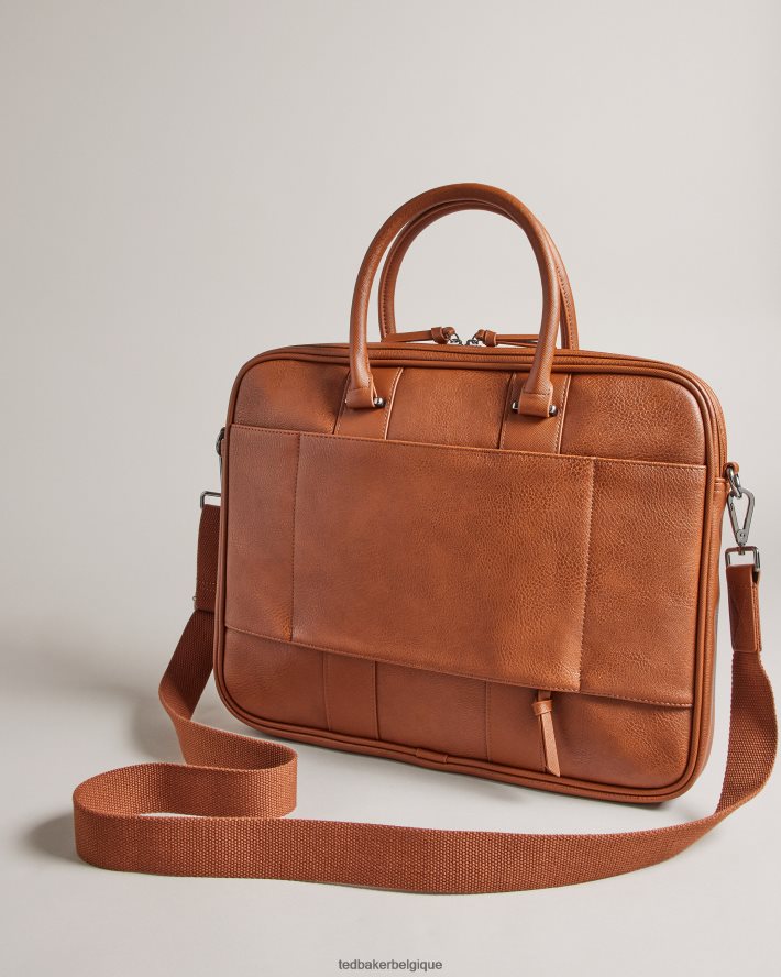 être Ted Baker Hommes sac à documents en PU jamais rayé bronzer FR8J421748 Sacs