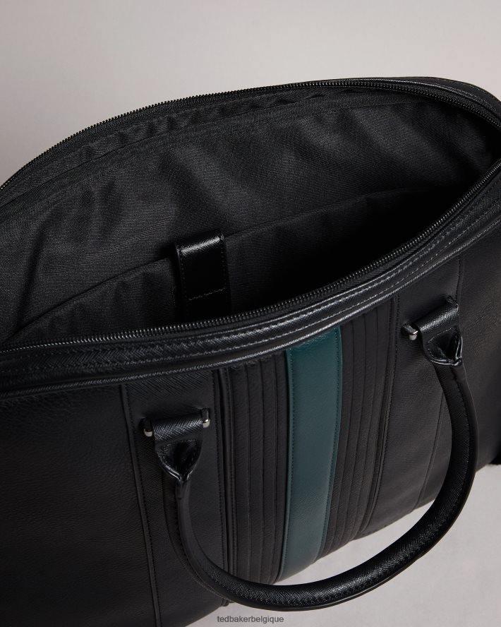 être Ted Baker Hommes sac à documents en PU jamais rayé noir FR8J421740 Sacs