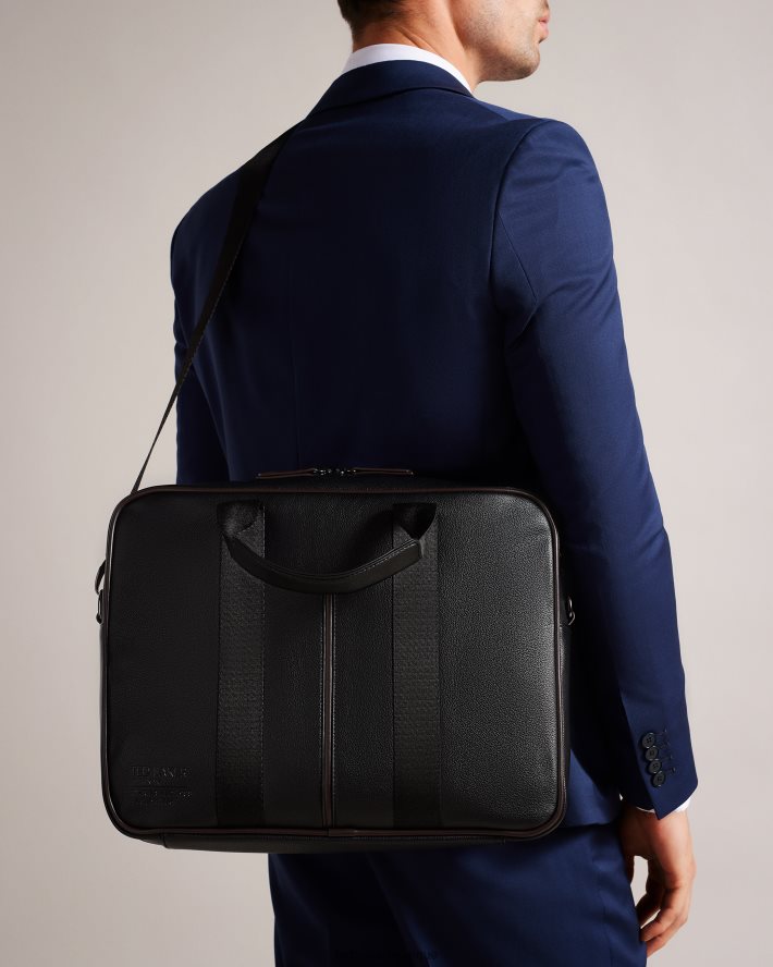 être Ted Baker Hommes sac porte-documents joshey en similicuir noir FR8J421745 Sacs