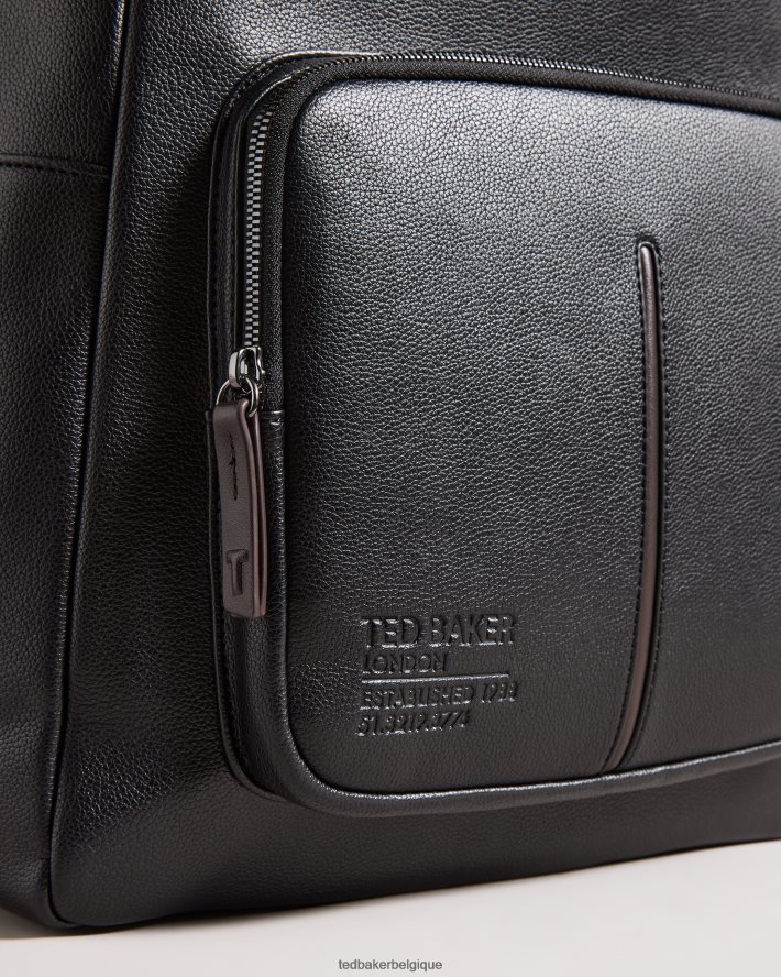 être Ted Baker Hommes sac à dos Joss en similicuir noir FR8J421771 Sacs