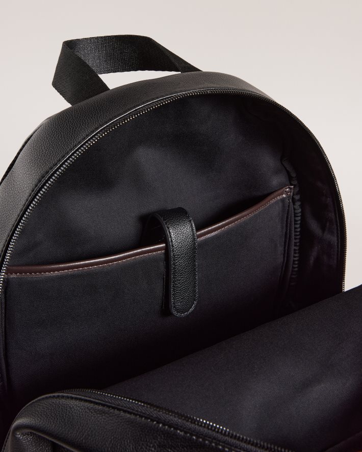 être Ted Baker Hommes sac à dos Joss en similicuir noir FR8J421771 Sacs