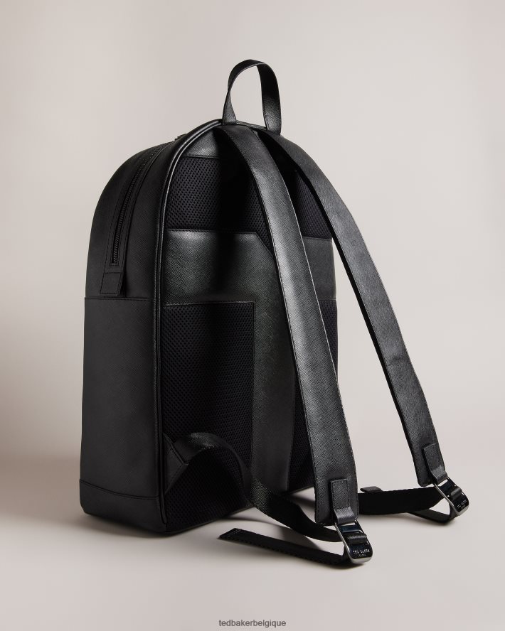 être Ted Baker Hommes sac à dos en cuir saffiano Nikolai noir FR8J421779 Sacs
