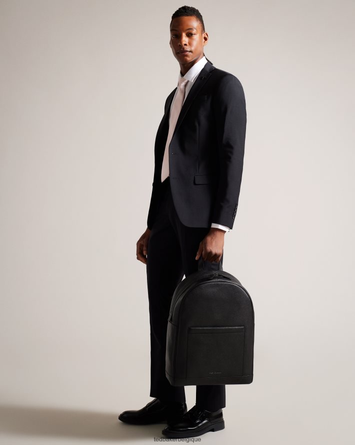 être Ted Baker Hommes sac à dos en cuir saffiano Nikolai noir FR8J421779 Sacs