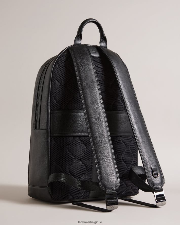 être Ted Baker Hommes sac à dos en cuir texturé Convoy noir FR8J421759 Sacs