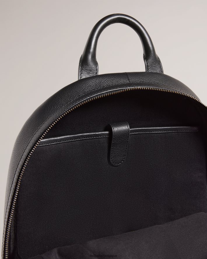 être Ted Baker Hommes sac à dos en cuir texturé Convoy noir FR8J421759 Sacs