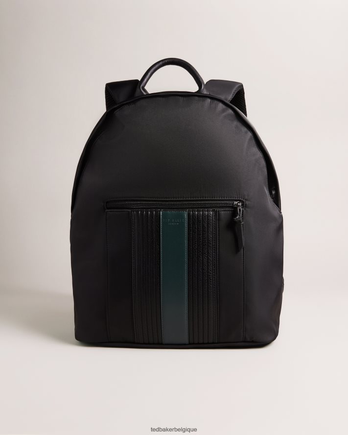 être Ted Baker Hommes sac à dos rayé en polyuréthane sergé rucken core noir FR8J421783 Sacs