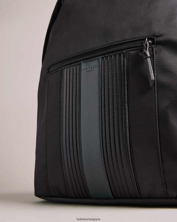 être Ted Baker Hommes sac à dos rayé en polyuréthane sergé rucken core noir FR8J421783 Sacs
