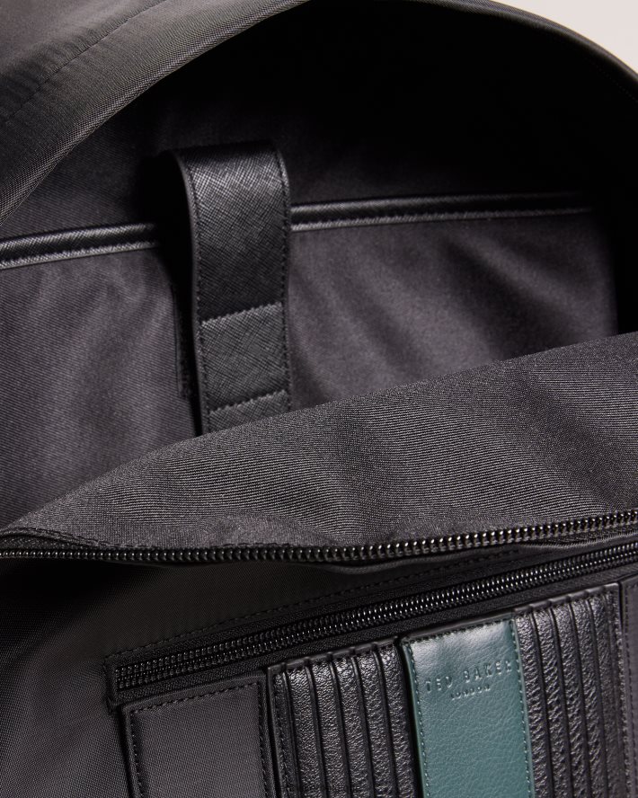 être Ted Baker Hommes sac à dos rayé en polyuréthane sergé rucken core noir FR8J421783 Sacs