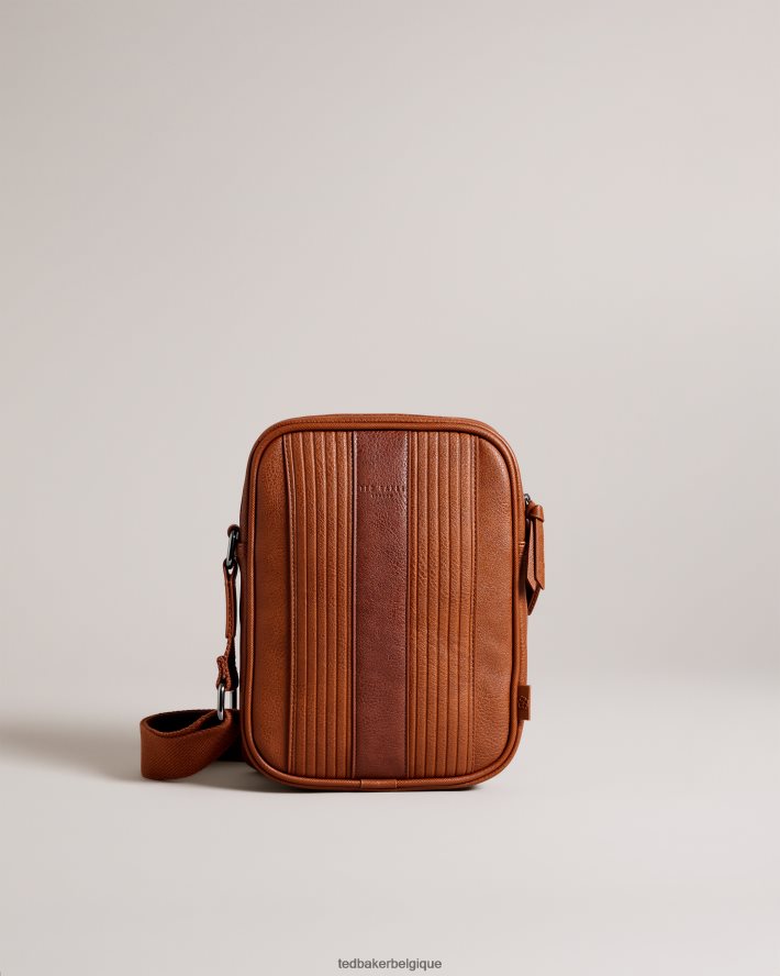 être Ted Baker Hommes grand sac de vol en pu rayé everton bronzer FR8J421766 Sacs