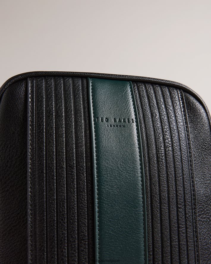 être Ted Baker Hommes grand sac de vol en pu rayé everton noir FR8J421780 Sacs