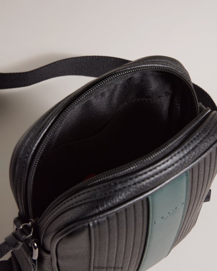 être Ted Baker Hommes grand sac de vol en pu rayé everton noir FR8J421780 Sacs