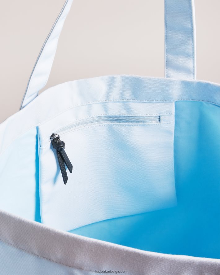 être Ted Baker Hommes sac de plage à oiseaux peints Burdey bleu clair FR8J421754 Sacs