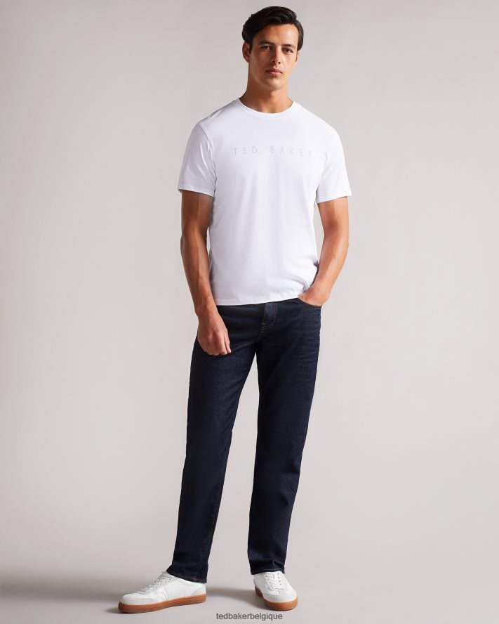 être Ted Baker Hommes t-shirt griffé broni ss blanc FR8J421633 vêtements