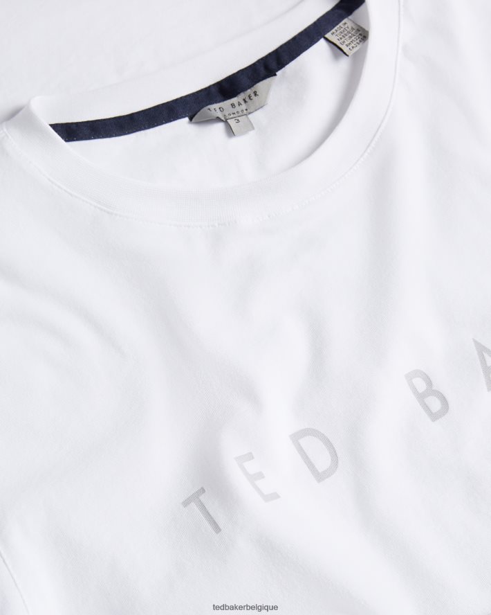 être Ted Baker Hommes t-shirt griffé broni ss blanc FR8J421633 vêtements