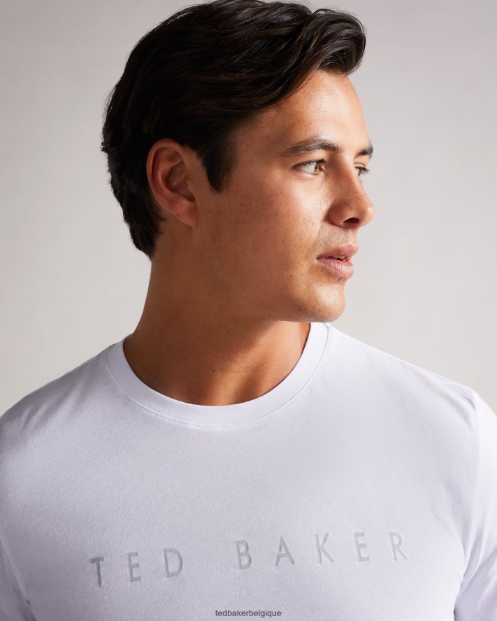 être Ted Baker Hommes t-shirt griffé broni ss blanc FR8J421633 vêtements