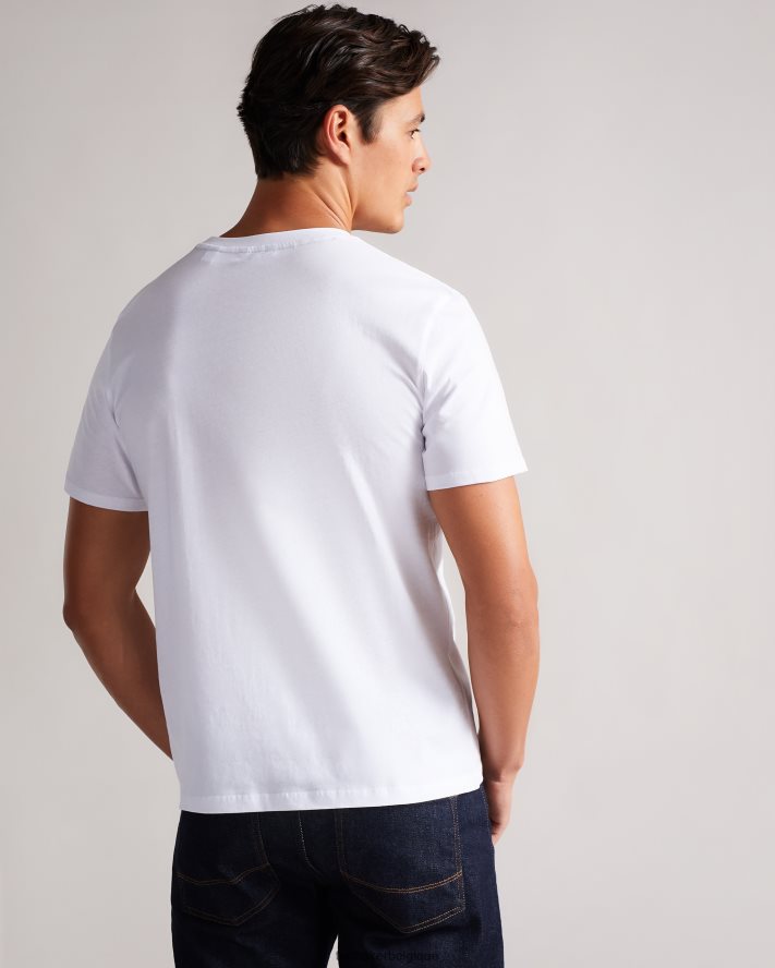 être Ted Baker Hommes t-shirt griffé broni ss blanc FR8J421633 vêtements