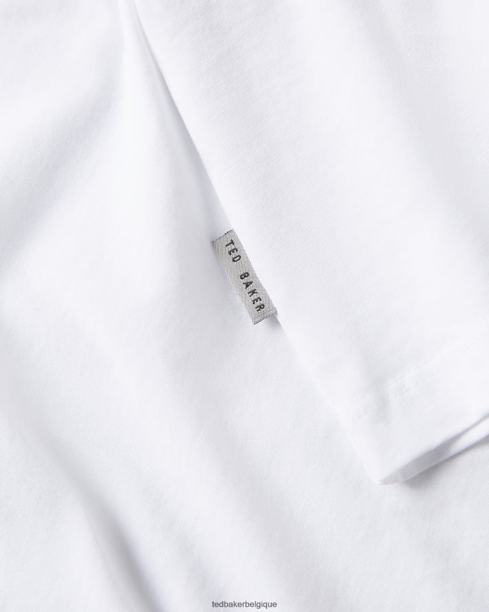 être Ted Baker Hommes t-shirt griffé broni ss blanc FR8J421633 vêtements