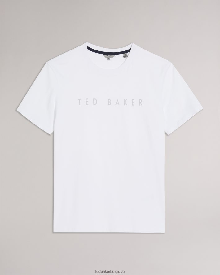 être Ted Baker Hommes t-shirt griffé broni ss blanc FR8J421633 vêtements