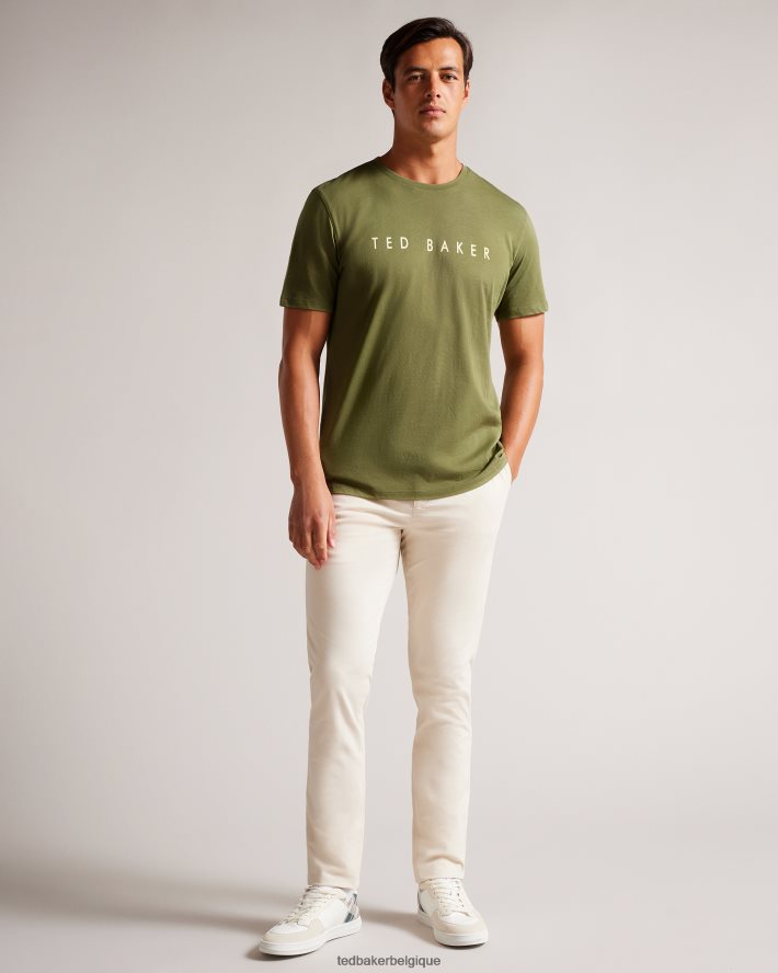 être Ted Baker Hommes t-shirt griffé broni ss kaki FR8J421631 vêtements