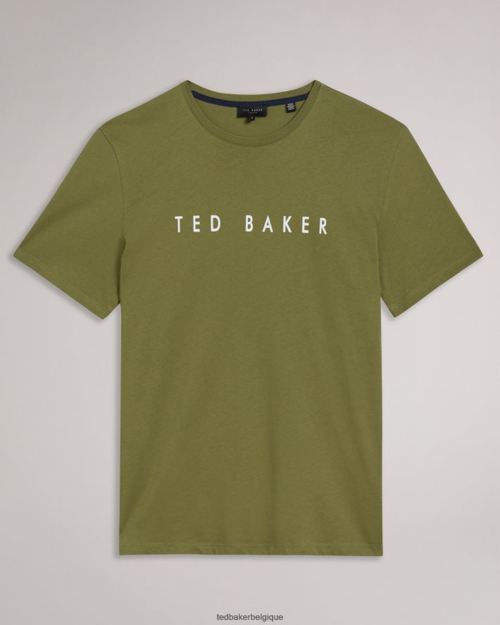 être Ted Baker Hommes t-shirt griffé broni ss kaki FR8J421631 vêtements