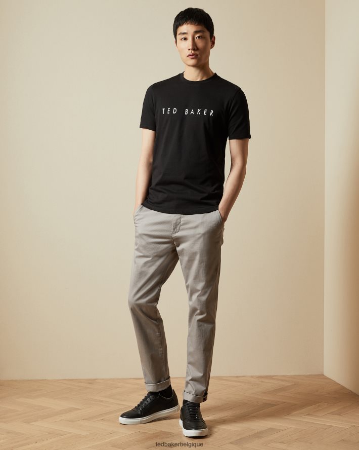 être Ted Baker Hommes t-shirt griffé broni ss noir FR8J421640 vêtements