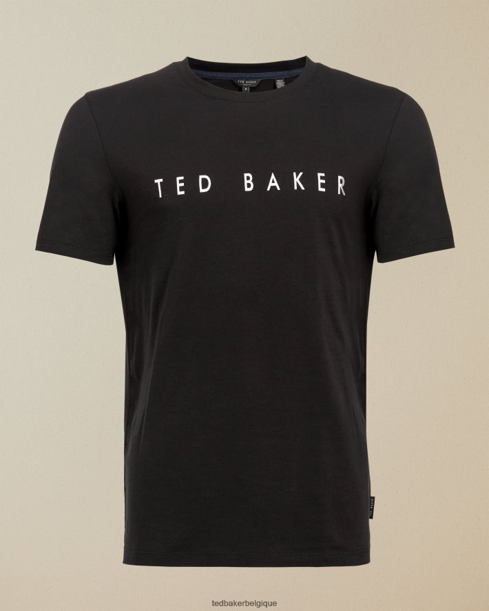 être Ted Baker Hommes t-shirt griffé broni ss noir FR8J421640 vêtements