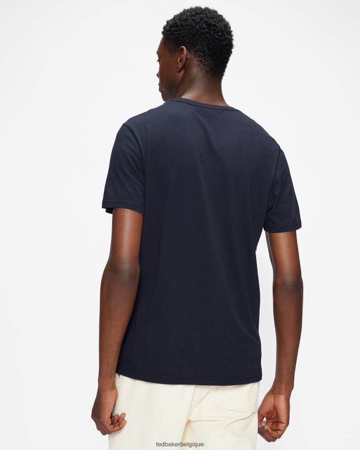 être Ted Baker Hommes t-shirt à manches courtes helpa marine FR8J421637 vêtements