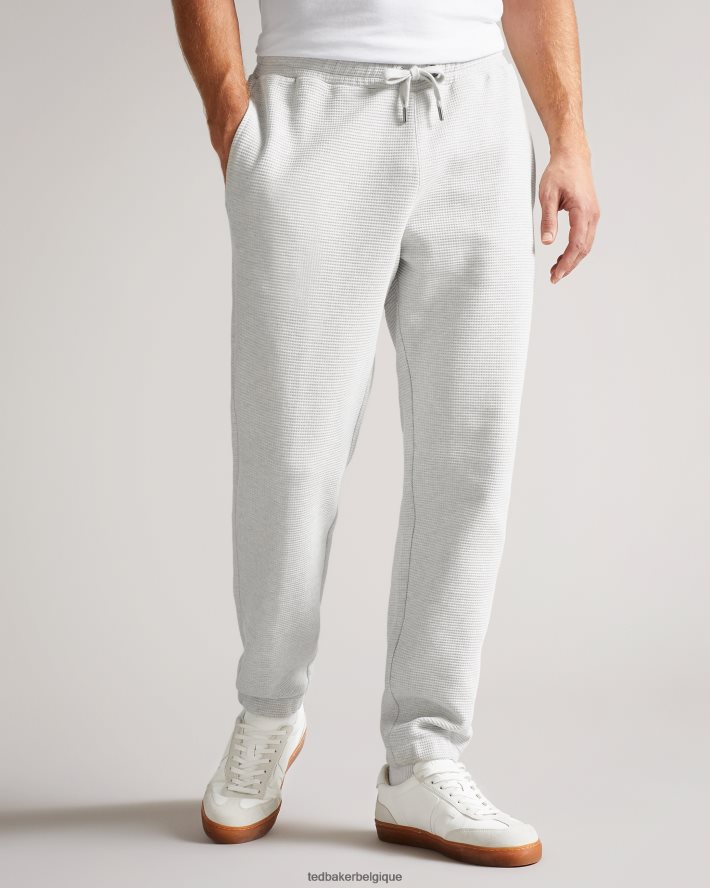 être Ted Baker Hommes pantalon de jogging texturé gaufré Bathwik marnes grises FR8J421673 vêtements