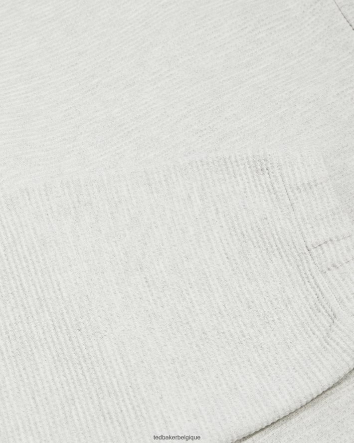 être Ted Baker Hommes pantalon de jogging texturé gaufré Bathwik marnes grises FR8J421673 vêtements