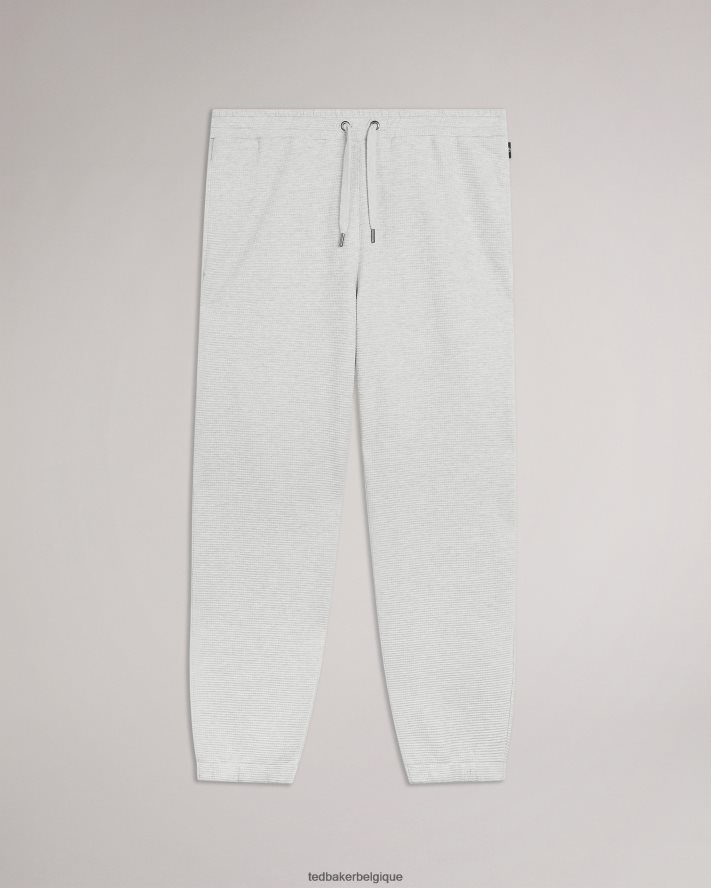 être Ted Baker Hommes pantalon de jogging texturé gaufré Bathwik marnes grises FR8J421673 vêtements