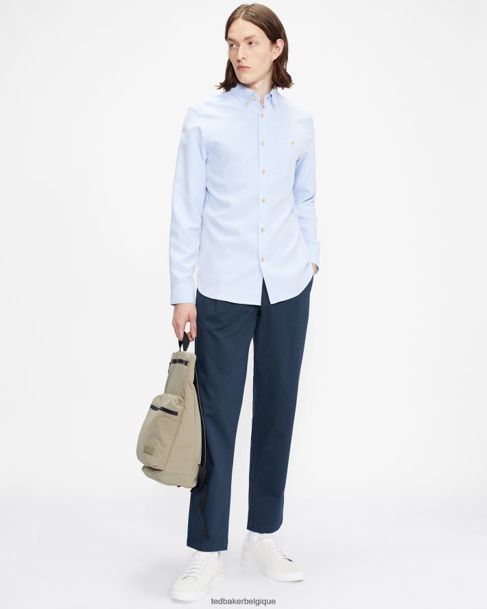 être Ted Baker Hommes pantalon plissé à chevrons talkin marine FR8J421684 vêtements