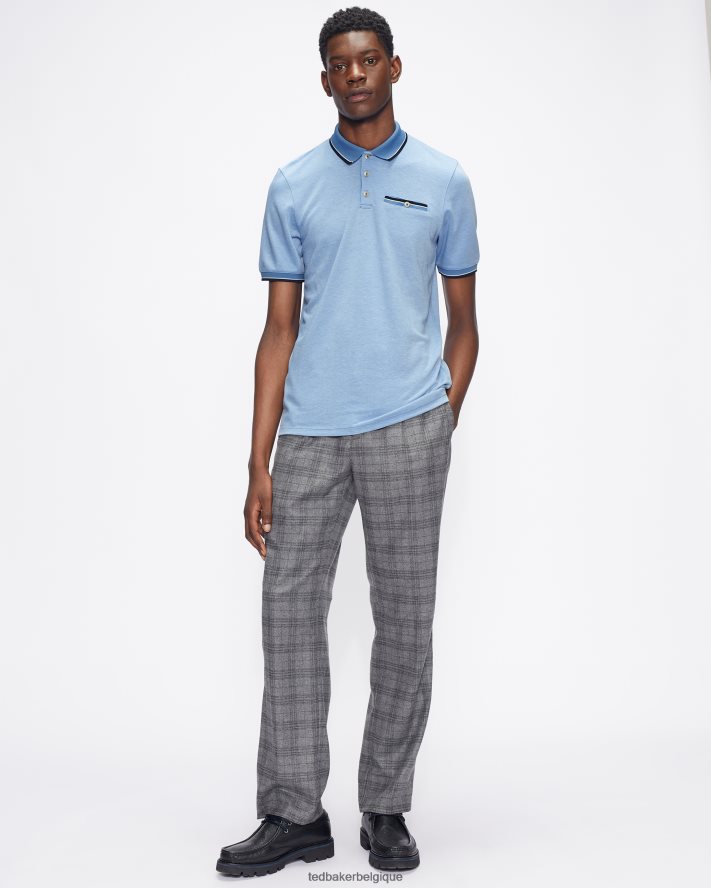 être Ted Baker Hommes polo chipa bleu FR8J421699 vêtements