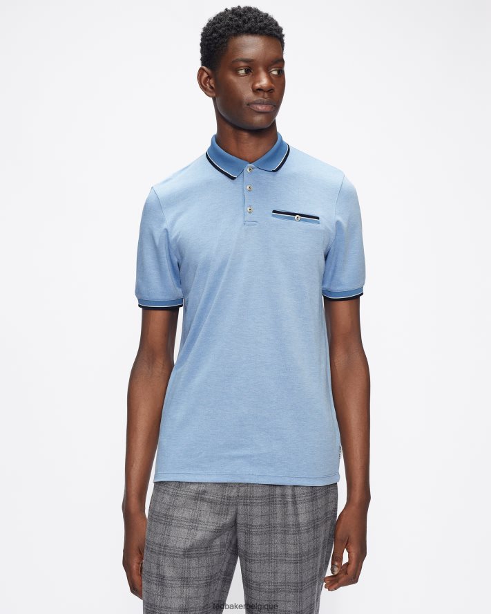 être Ted Baker Hommes polo chipa bleu FR8J421699 vêtements