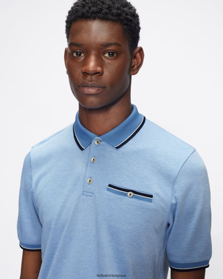 être Ted Baker Hommes polo chipa bleu FR8J421699 vêtements