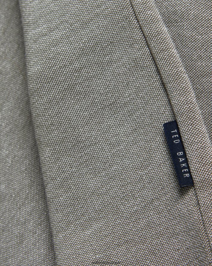 être Ted Baker Hommes polo à col tissé frend ss kaki FR8J421659 vêtements