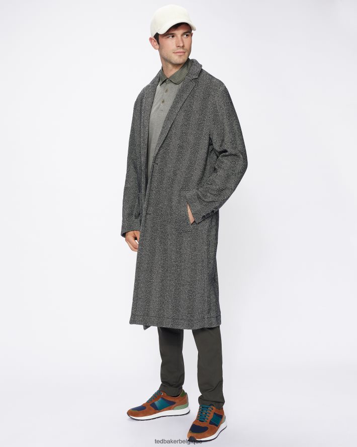 être Ted Baker Hommes polo à col tissé frend ss kaki FR8J421659 vêtements