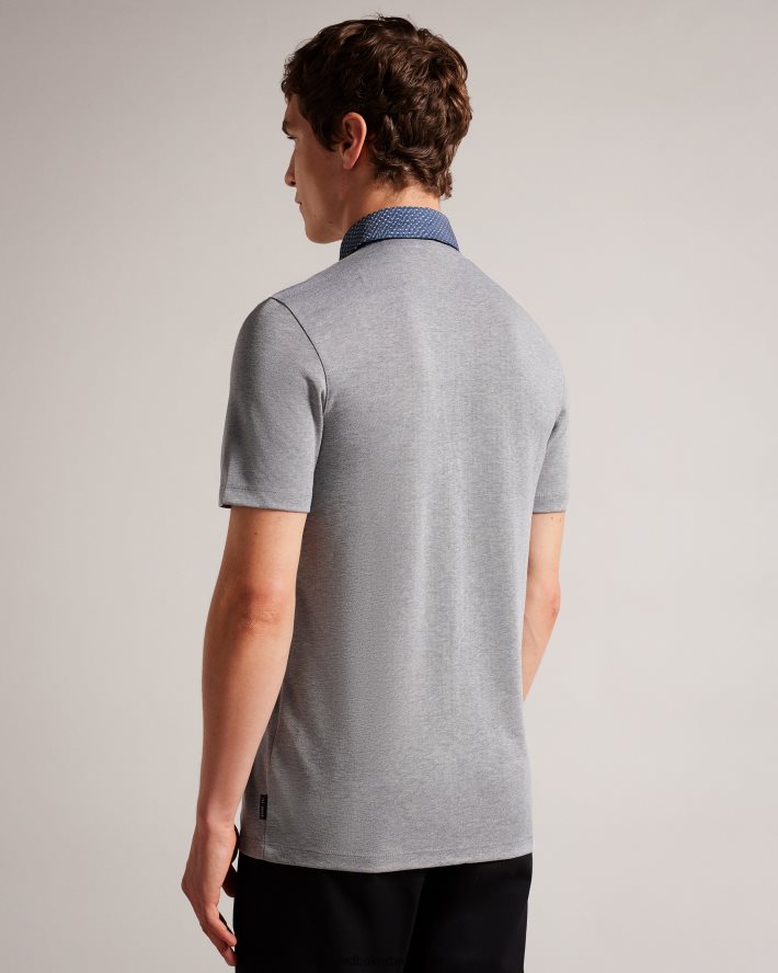 être Ted Baker Hommes polo à col tissé frend ss marine FR8J421657 vêtements