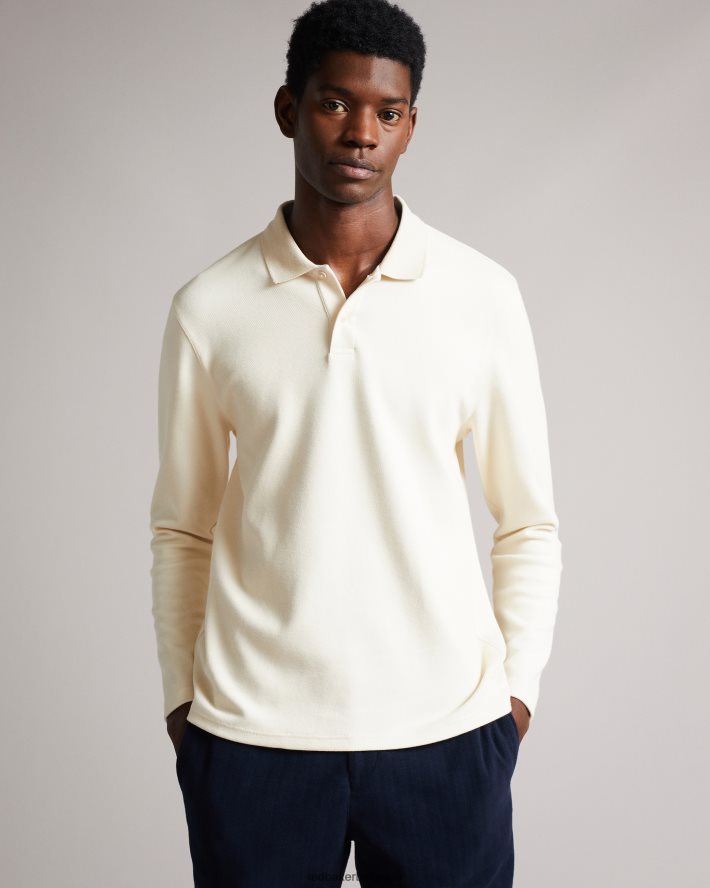 être Ted Baker Hommes polo en jersey sergé baddow naturel FR8J421714 vêtements
