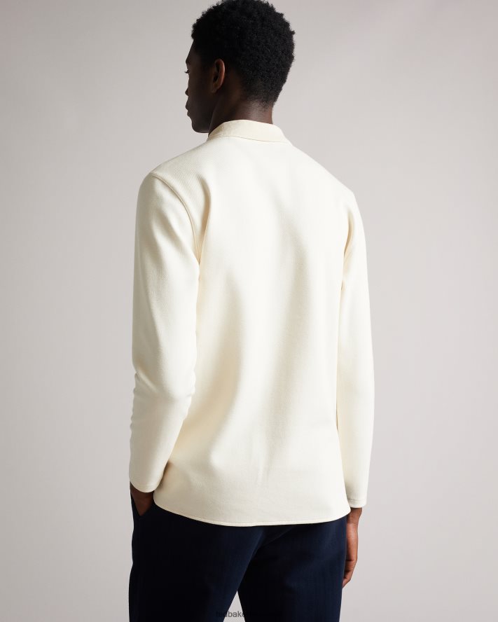 être Ted Baker Hommes polo en jersey sergé baddow naturel FR8J421714 vêtements