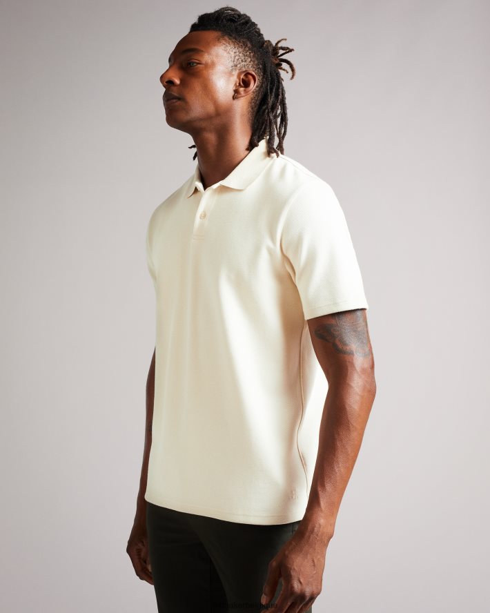 être Ted Baker Hommes polo en sergé épais kelty ss naturel FR8J421706 vêtements