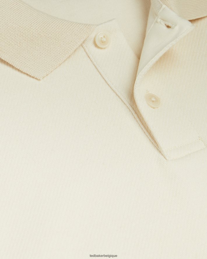 être Ted Baker Hommes polo en sergé épais kelty ss naturel FR8J421706 vêtements