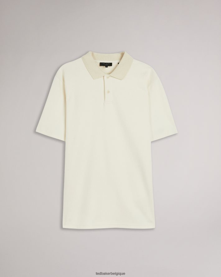 être Ted Baker Hommes polo en sergé épais kelty ss naturel FR8J421706 vêtements