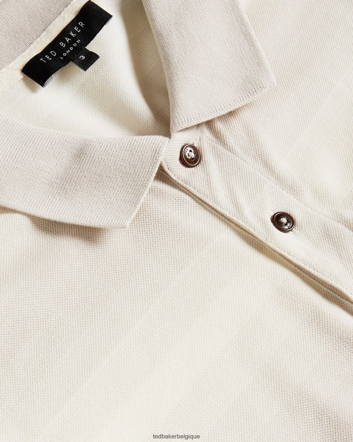 être Ted Baker Hommes polo rayé omeath gris clair FR8J421669 vêtements