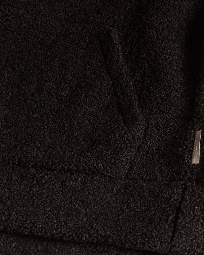 être Ted Baker Hommes pull à demi-zip en jersey texturé Redmond noir FR8J421690 vêtements